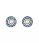 Pendientes Sunfield en plata, con piedras y circonitas de colores.