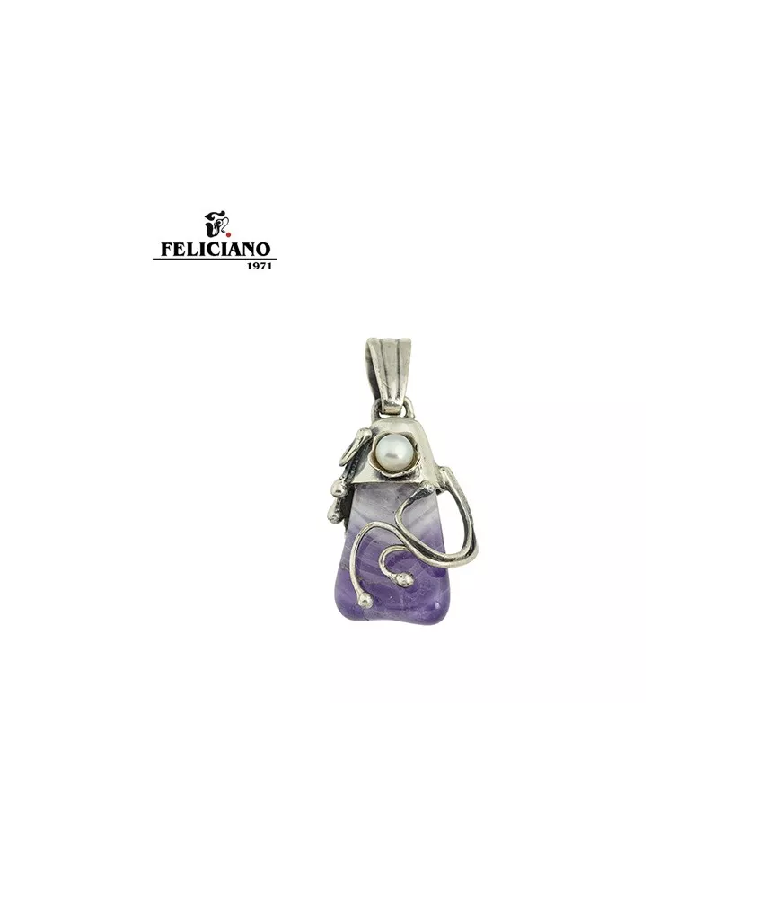 Colgante en plata y piedra natural