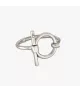 Pulsera Oemga CXC, en metal bañado en plata.