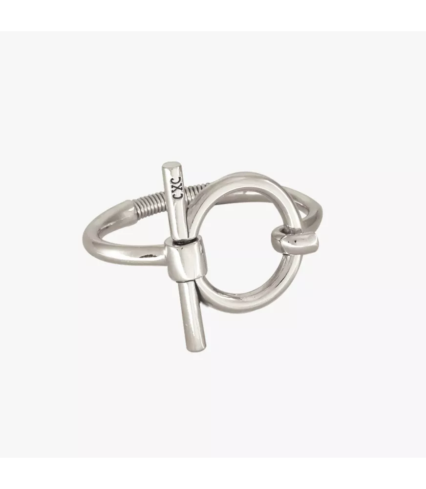 Pulsera Oemga CXC, en metal bañado en plata.