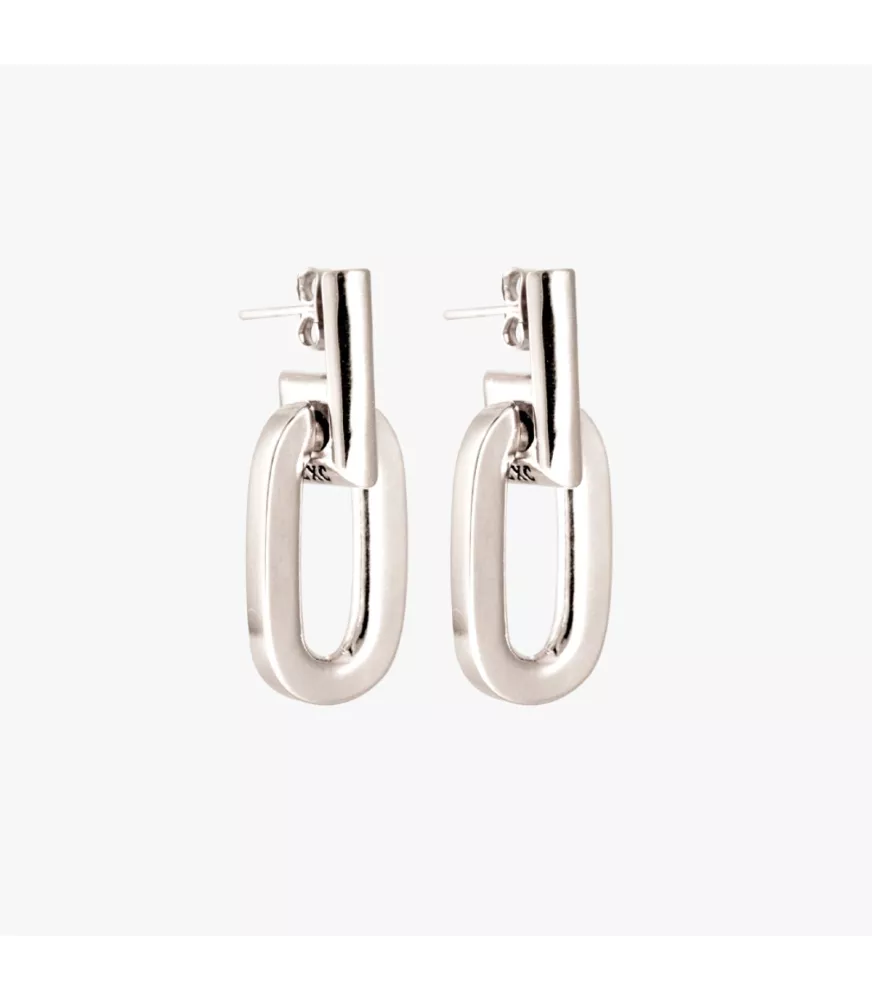 Pendientes CXC Atenas, en metal bañado en plata