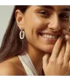 Pendientes CXC Atenas, en metal bañado en plata