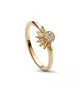 Anillo con un recubrimiento en oro de 14K Sol Celestial Brillante