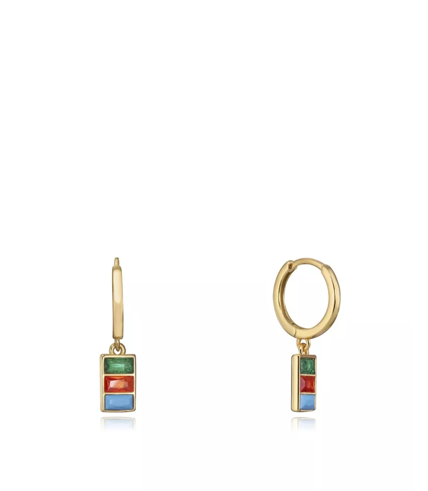 Pendientes viceroy en plata de 925 milesimas con baño de oro amarillo