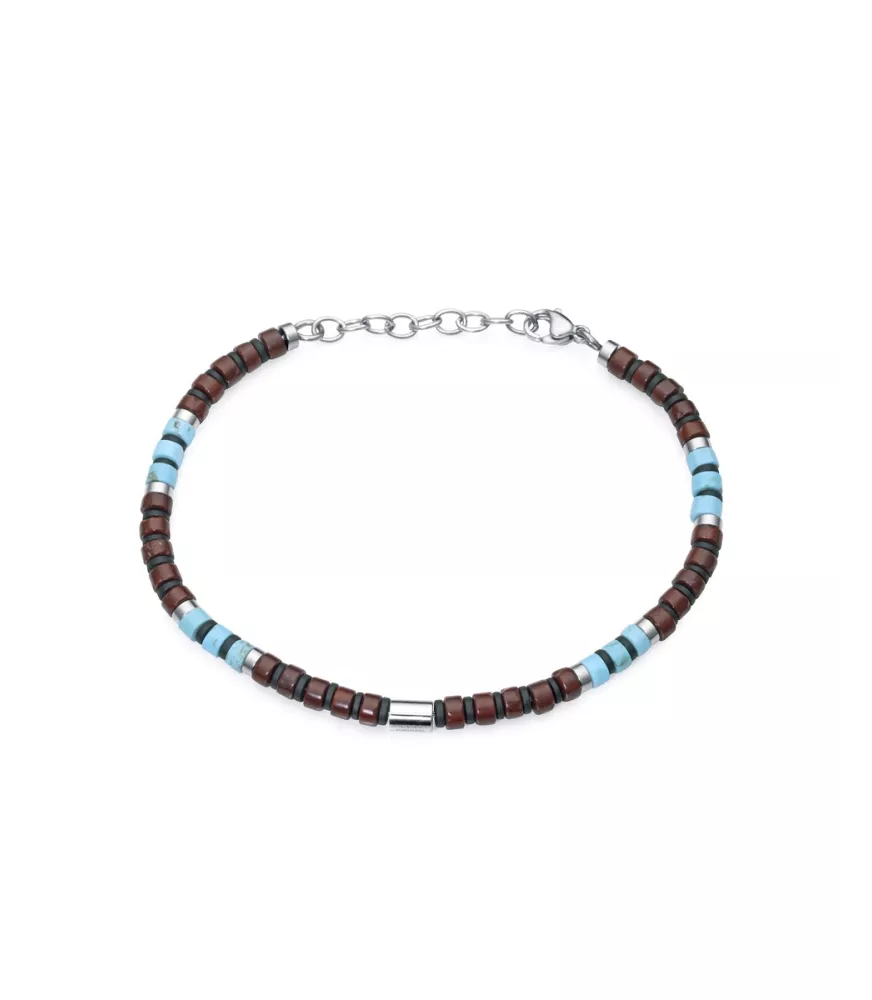Pulsera Viceroy en acero con piedras para hombre.