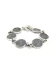Pulsera en plata con monedas