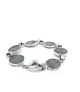 Pulsera en plata con monedas