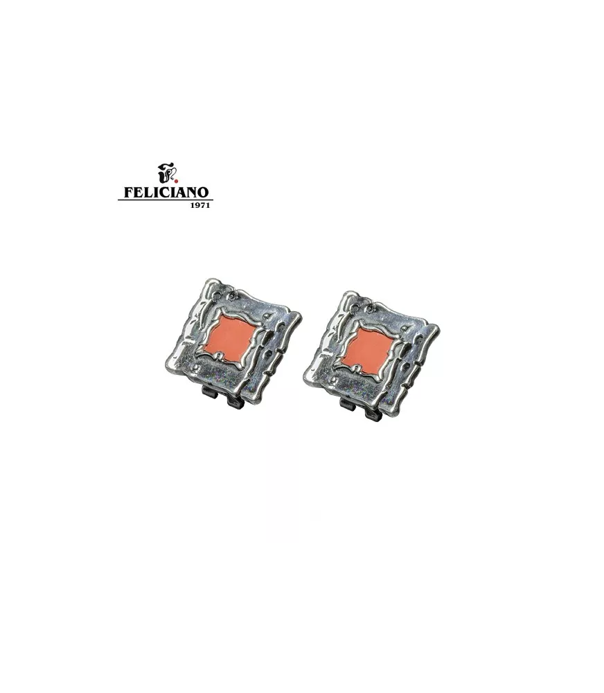 Pendientes en plata y coral