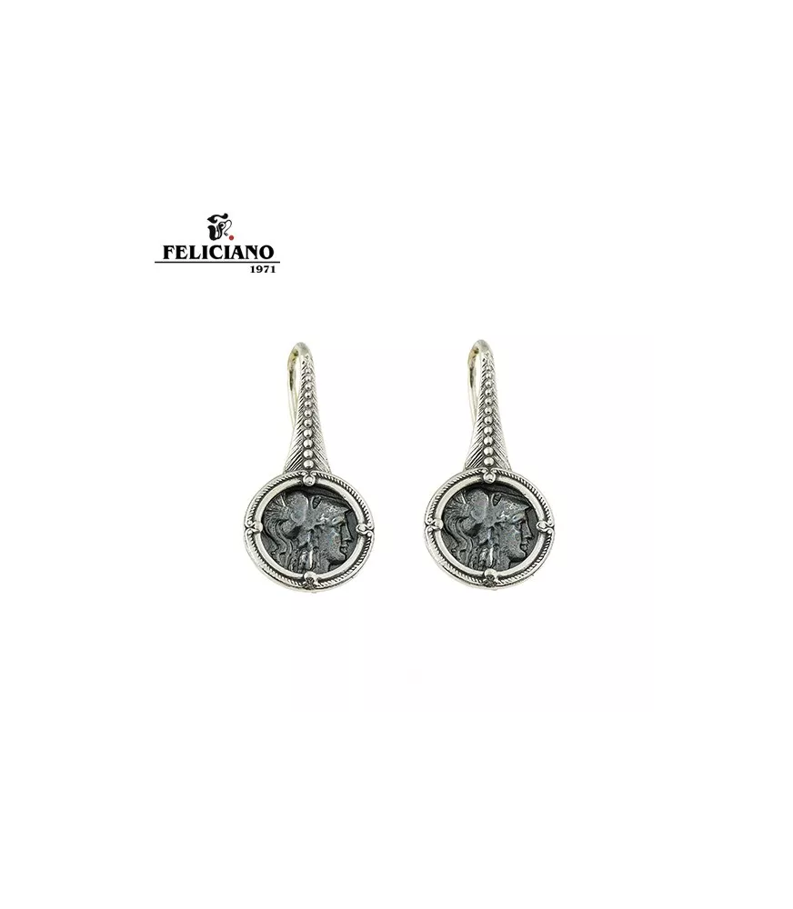 Pendientes moneda en plata