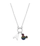 Colgante Disney Letters Mickey Mouse colores A, en plata 925 milésimas.
