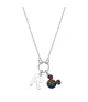 Colgante Disney Letters Mickey Mouse colores R, en plata 925 milésimas.
