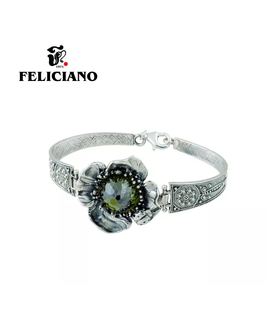 BRAZALETE PLATA FLOR