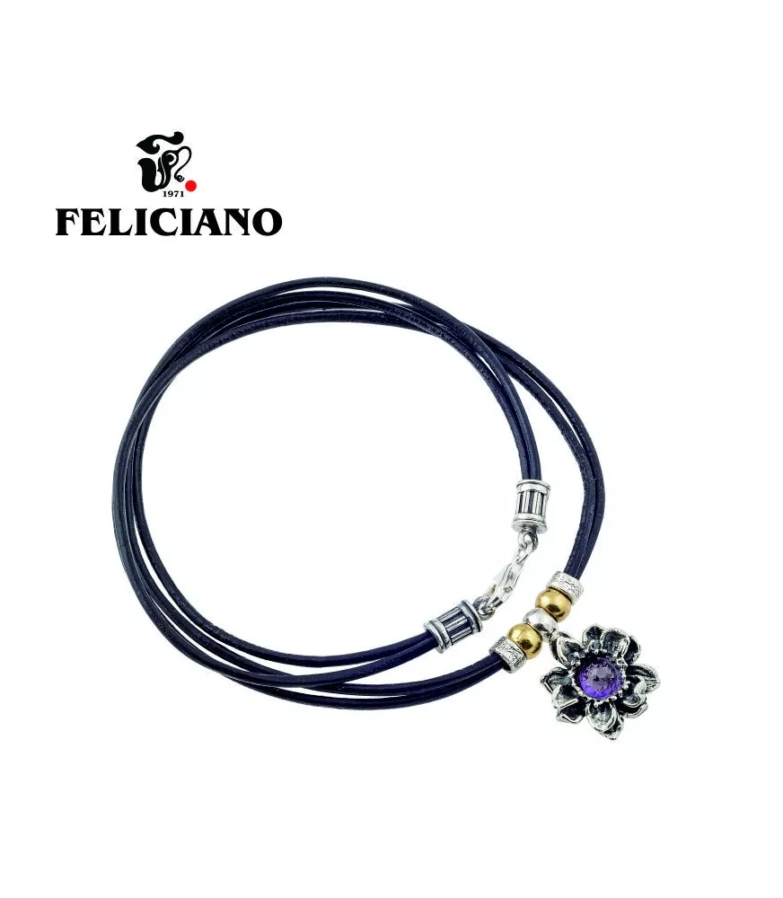 COLLAR EN PLATA FLOR PEQUEÑA DOBLE PETALO