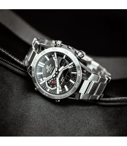 Reloj Casio Edifice Hombre, Solar, 3 agujas, calendario, cronógrafo y bluetooth.