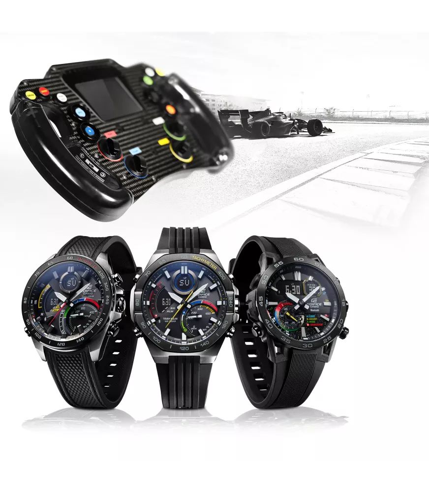 RELOJ CASIO EDIFICE RACING MULTICOLOR HOMBRE ECB-40MP-1AEF