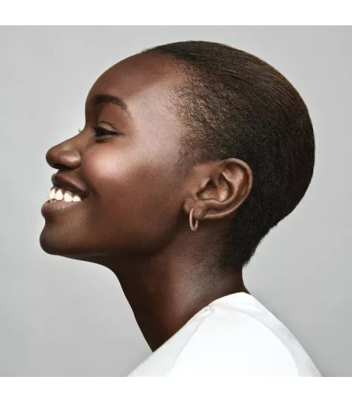 Pendientes de aro con un recubrimiento en oro rosa de 14k Corazones de Pandora grandes