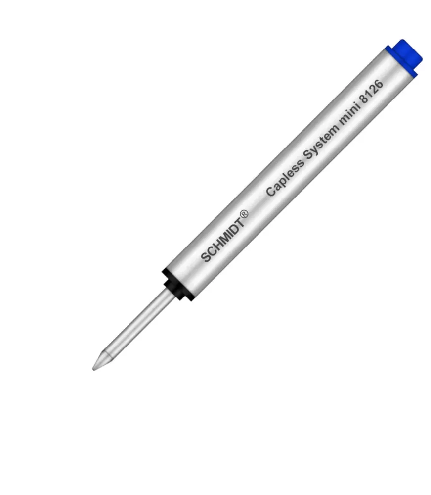 Recambio sin tapón negro para los modelos Voyager y Liberty de tinta azul Waldmann.