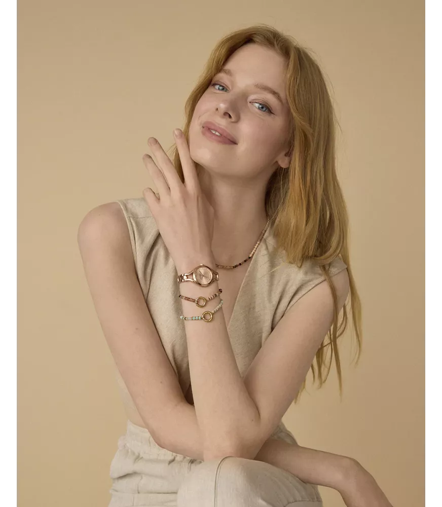 Pulsera Viceroy en acero Ip con baño de oro amarillo