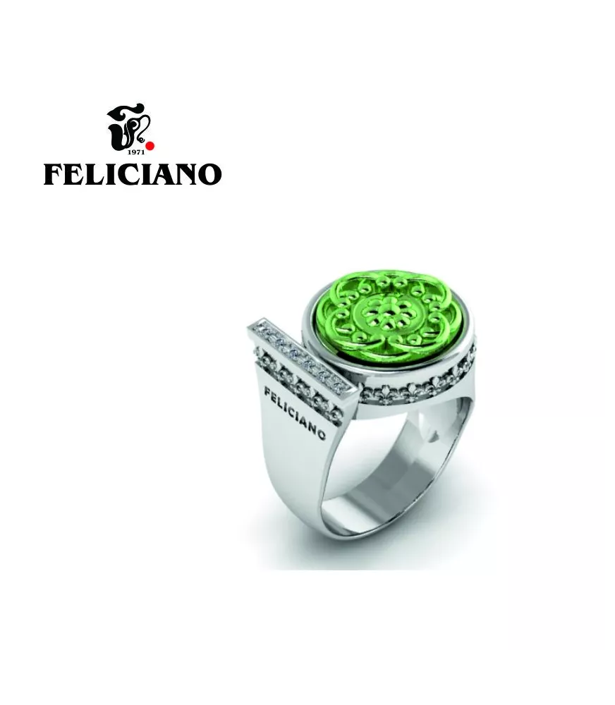 ANILLO DE PLATA, BRONCE OXIDADO Y CIRCONITA