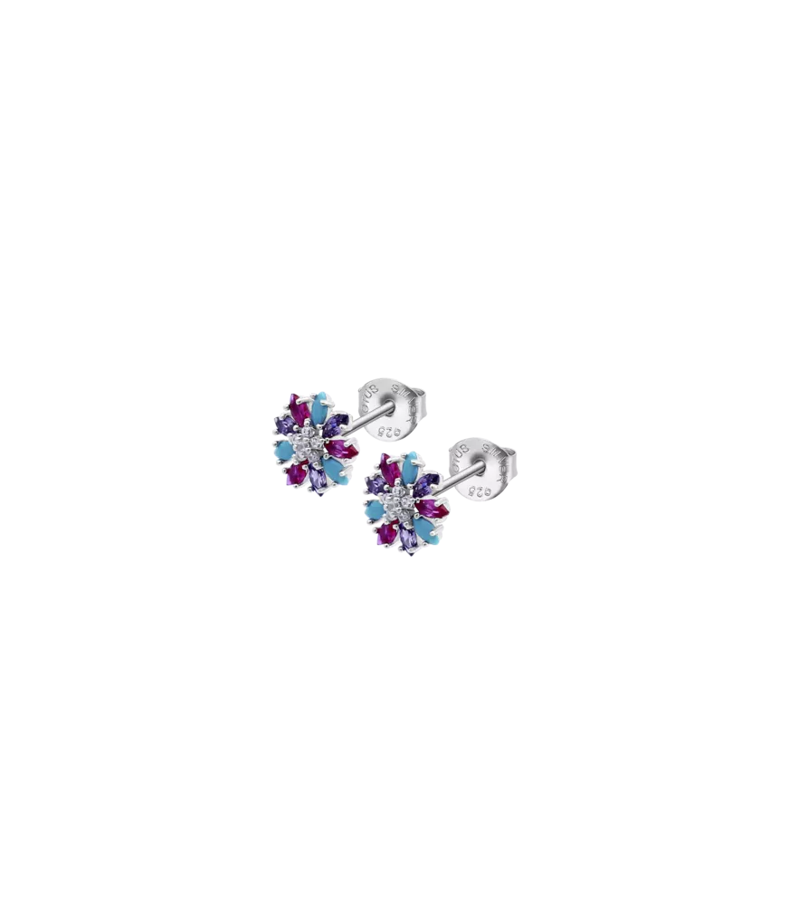 Pendientes Lotus Silver Flor, Colors LP3560-4/2