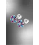 Pendientes Lotus Silver Flor, Colors LP3560-4/2