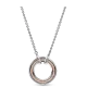 Collar Pandora Signature en plata de ley y con un recubrimiento en oro rosa de 14k Logo & Pavé en Dos Tonos