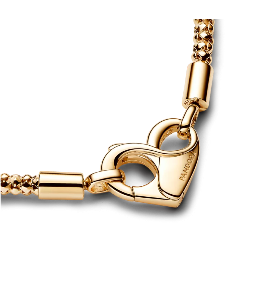 Pulsera Pandora Moments con un recubrimiento en oro de 14k Cadena con Tachuelas