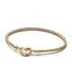 Pulsera Pandora Moments con un recubrimiento en oro de 14k Cadena con Tachuelas