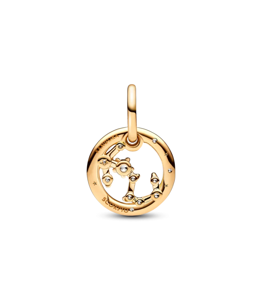 Charm Colgante con un recubrimiento en oro de 14k Zodiaco Escorpio