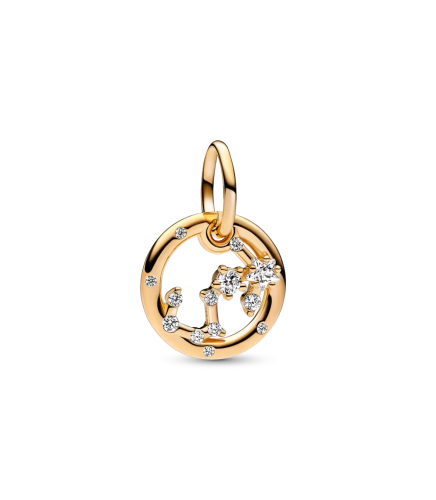 Charm Colgante con un recubrimiento en oro de 14k Zodiaco Escorpio