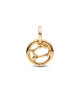 Charm Colgante con un recubrimiento en oro de 14k Zodiaco Géminis