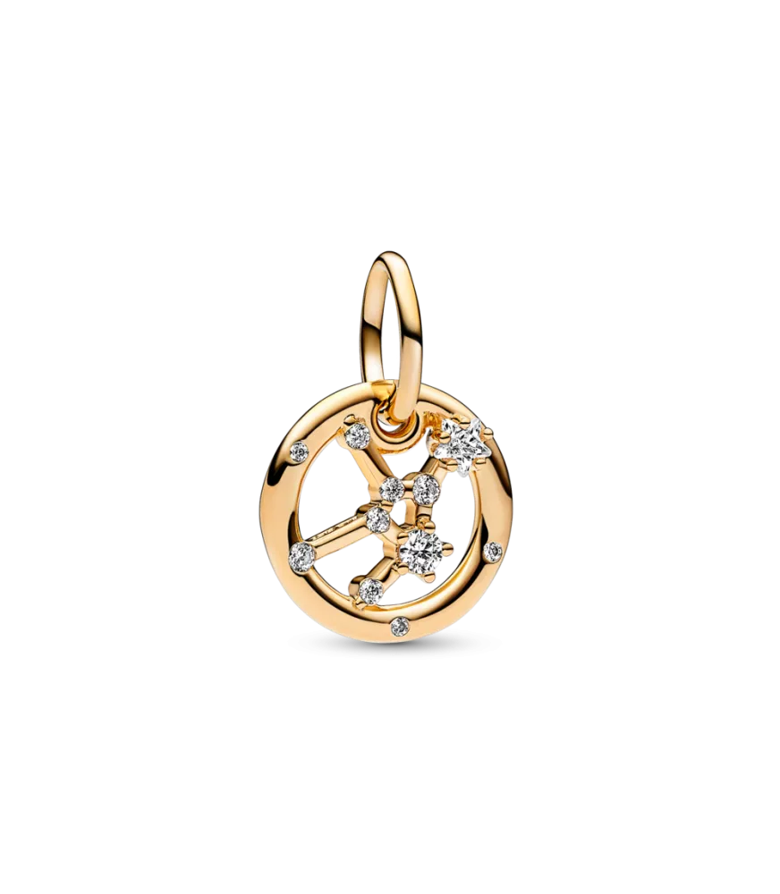 Charm Colgante con un recubrimiento en oro de 14k Zodiaco Virgo