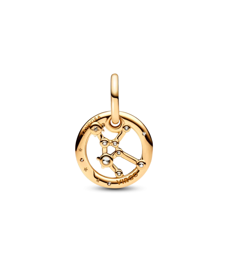 Charm Colgante con un recubrimiento en oro de 14k Zodiaco Virgo
