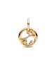 Charm Colgante con un recubrimiento en oro de 14k Zodiaco Piscis