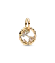 Charm Colgante con un recubrimiento en oro de 14k Zodiaco Piscis