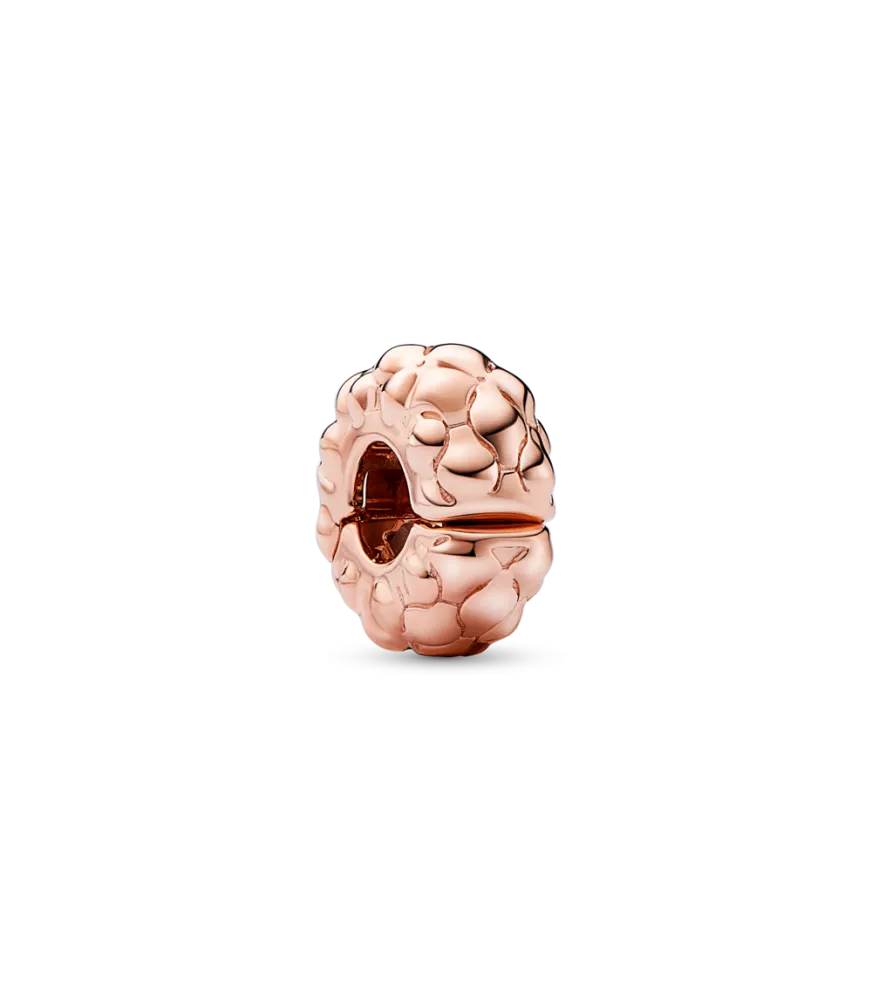  Clip con un recubrimiento en oro rosa de 14k con Tachuelas Fino