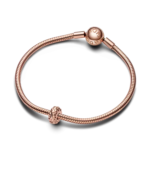  Clip con un recubrimiento en oro rosa de 14k con Tachuelas Fino