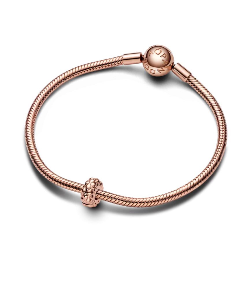  Clip con un recubrimiento en oro rosa de 14k con Tachuelas Fino