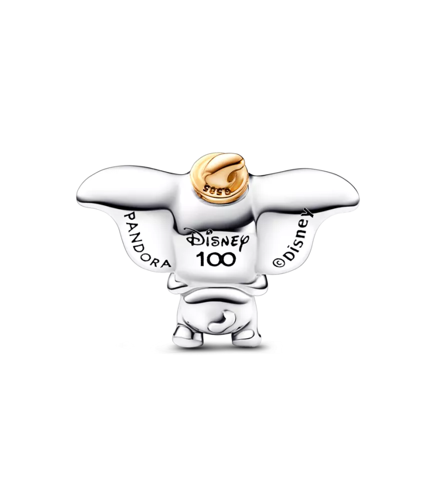 Charm en plata de ley Dumbo 100 Aniversario de Disney con Diamante sintético 0.009 ct TW GHI SI1 
