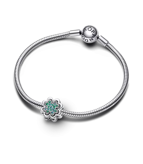 Charm Divisible en plata de ley Trébol de Cuatro Hojas