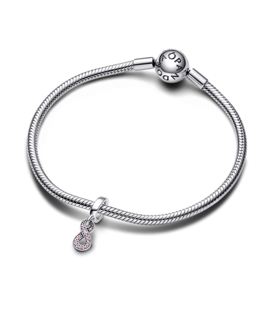 Charm Colgante en plata de ley Infinito Brillante