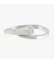 Pulsera Clavo Diamante CXC, en metal bañado en plata.