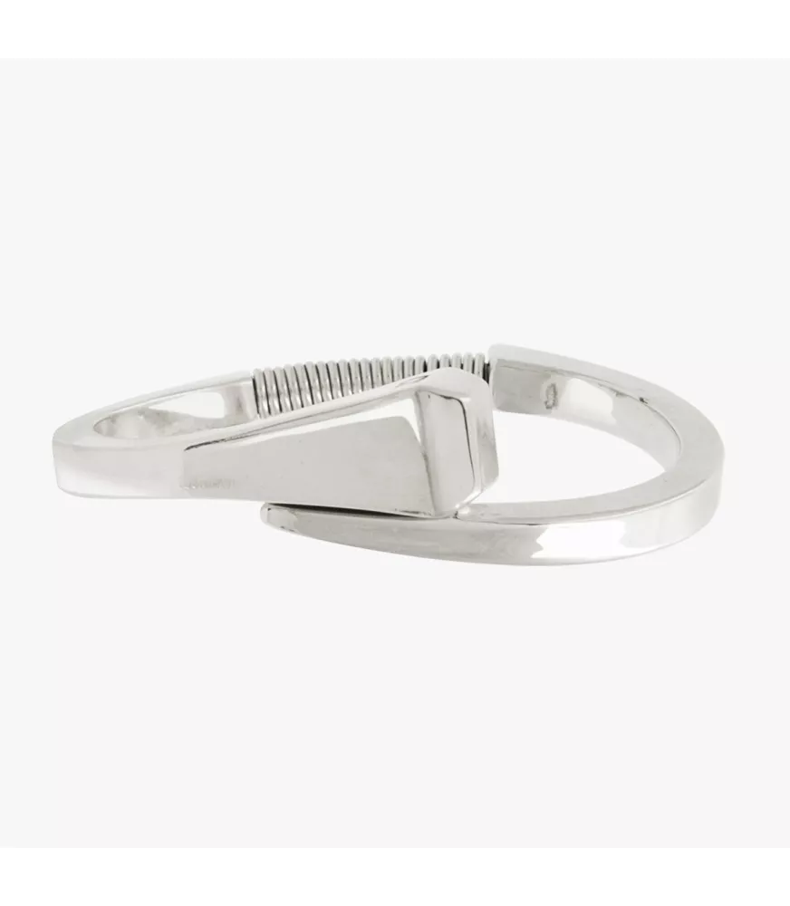 Pulsera Clavo Diamante CXC, en metal bañado en plata.