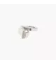 Anillo CXC Clavo Diamante, en latón bañado en plata
