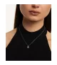 Collar P D Paola, letra E mini, en plata 925 milésimas y circonitas.