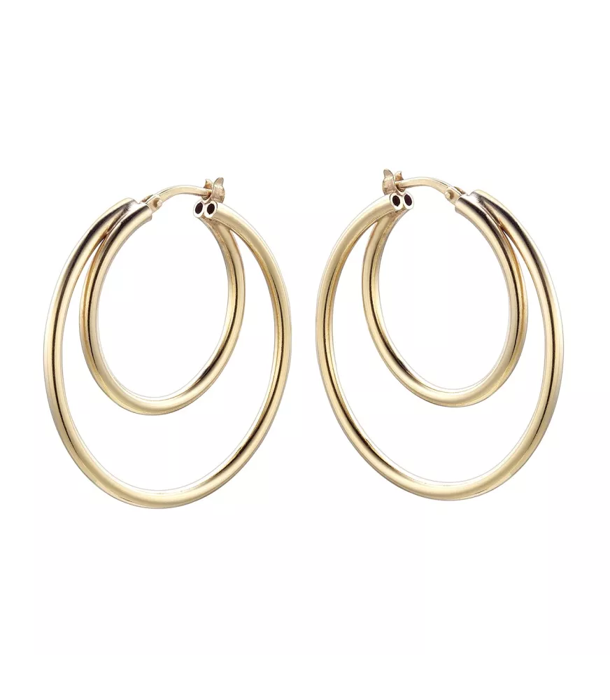 Pendiente Piazza de Duran Exquse en plata dorada. 00511826