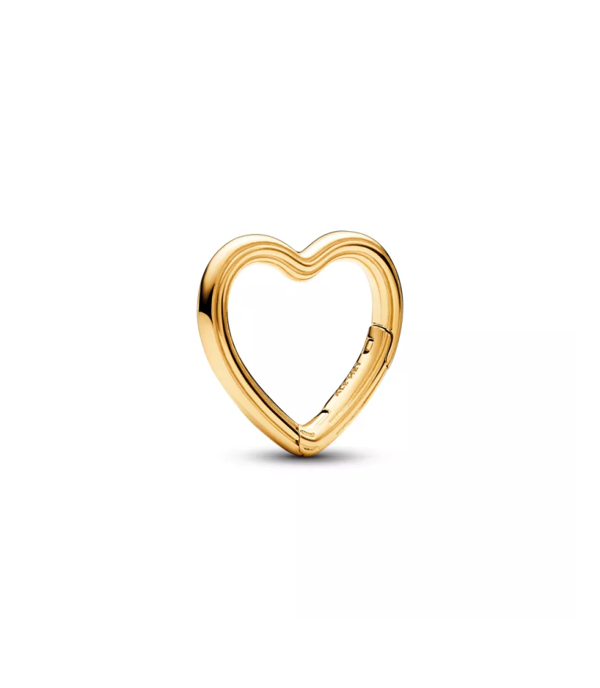 Link Conector Corazón Pandora ME con un recubrimiento electrolítico en oro de 14k