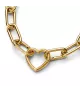 Link Conector Corazón Pandora ME con un recubrimiento electrolítico en oro de 14k