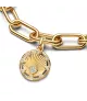Charm Medallón Pandora ME con un recubrimiento en oro de 14k Poder Luz del Sol