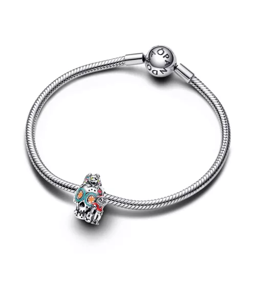 Charm en plata de ley Miguel & Calavera Dante que brilla en la oscuridad Coco de Disney Pixar